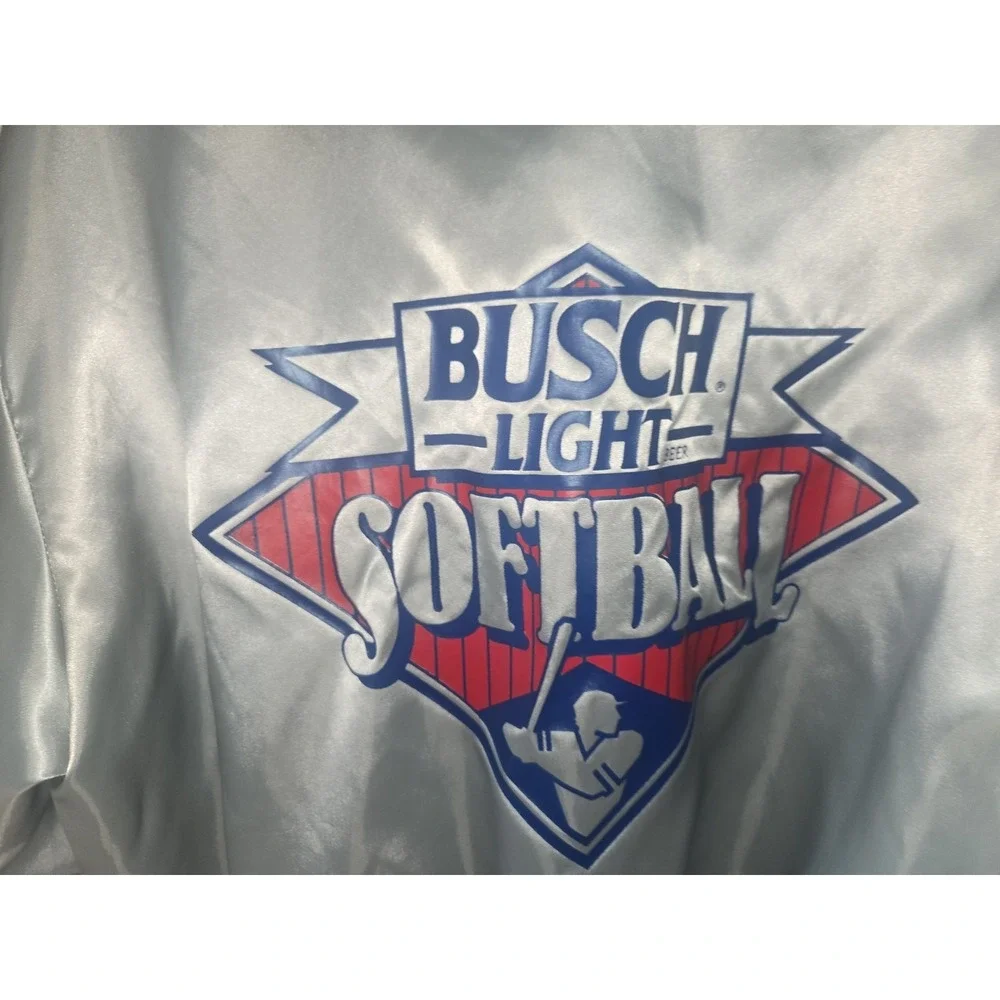 Vintage Swingster Busch Light Astros Satin Jacket XL USA Made Beer Promo